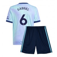 Camiseta Arsenal Gabriel Magalhaes #6 Tercera Equipación Replica 2024-25 para niños mangas cortas (+ Pantalones cortos)